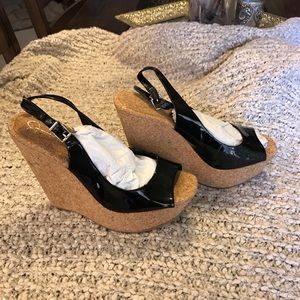 LIKE NEW “ JESSICA SIMPSON “ CORK OPEN TOED